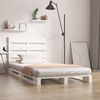 vidaXL Cadre de lit Blanc 90x190 cm Bois de pin massif Simple