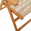 vidaXL Chaises de jardin lot de 2 beige bois d'acacia et polypropylène