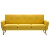 vidaXL Canapé à 3 places Tissu Jaune