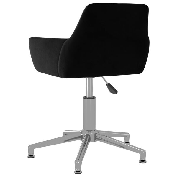 vidaXL Chaise pivotante de bureau Noir Velours