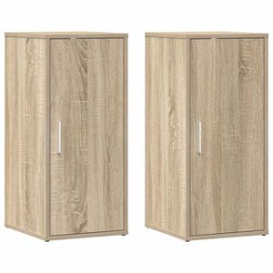 vidaXL Armoires &agrave; chaussures 2 pcs Ch&ecirc;ne sonoma 32x35x70 cm Agglom&eacute;r&eacute;
