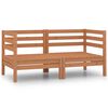 vidaXL Canap&eacute; &agrave; 2 places de jardin Marron miel Bois de pin solide