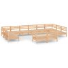 vidaXL Salon de jardin 12 pcs Bois de pin massif