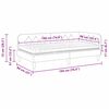 vidaXL Cadre de lit d'angle avec matelas Bordeaux 90 x 190 cm tissu