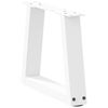 vidaXL Pieds de table basse en forme de V, 2 pi&egrave;ces, blanc, 40 x (30-31,3) cm, acier