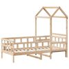 vidaXL Lit de jour avec toit sans matelas 90x190 cm bois massif