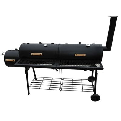 vidaXL Barbecue à fumoir Nevada XL Noir