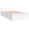 vidaXL Cadre de lit sans matelas avec tiroirs blanc