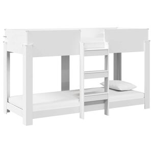 vidaXL Lit Superpos&eacute; pour Enfants Blanc 75 x 190 cm Bois d'ing&eacute;nierie
