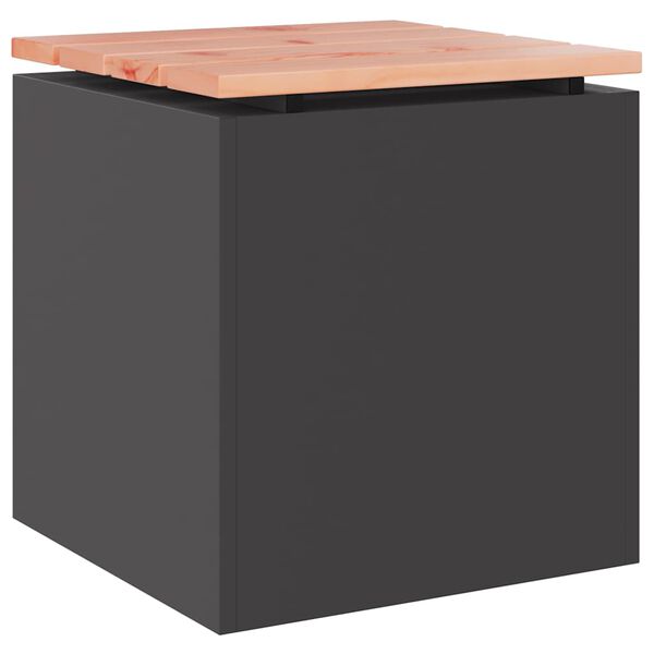 vidaXL Banc de jardin Noir 40 x 40 x 43 cm Acier