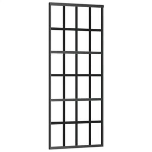 vidaXL Porte coulissante Verre ESG et aluminium 76x205 cm Noir