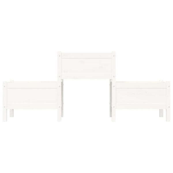 vidaXL Jardini&egrave;re Blanc 178,5x44x75 cm Bois massif de pin