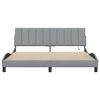 vidaXL Cadre de lit sans matelas Hanko gris clair 180x200 cm tissu