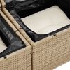 vidaXL Ensemble de canap&eacute; de jardin 5 pcs Beige Poly Rattan