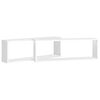vidaXL &Eacute;tag&egrave;res cube murales 2pcs Blanc 80x15x26,5cm bois d'ing&eacute;nierie