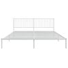 vidaXL Cadre de lit m&eacute;tal sans matelas et t&ecirc;te de lit blanc 193x203 cm