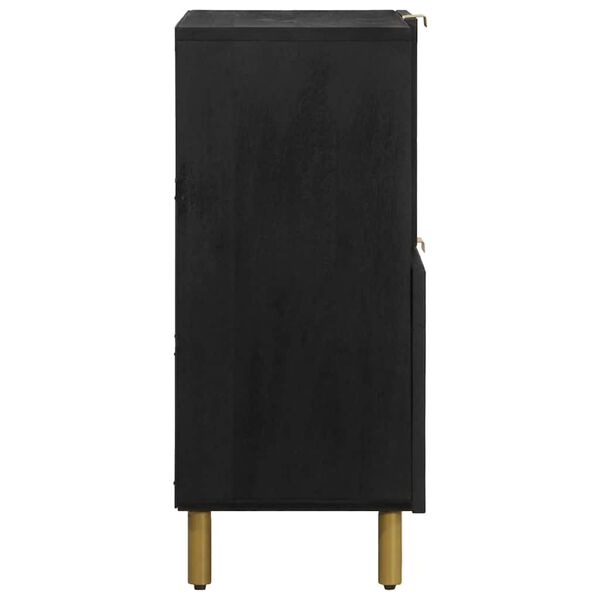 vidaXL Buffet noir 80x33x75 cm bois d'ing&eacute;nierie