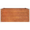 vidaXL Lit sur&eacute;lev&eacute; de jardin rouill&eacute; 100x100x45 cm acier corten