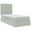 vidaXL Lit avec rangement et matelas Gris clair 90 x 200 cm Velours
