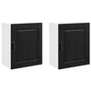 vidaXL Panneau de lave-vaisselle Kalmar 2 pc Ch&ecirc;ne noir