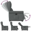 vidaXL Fauteuil inclinable &eacute;lectrique gris fonc&eacute; tissu
