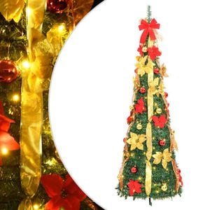 vidaXL Sapin de No&euml;l artificiel escamotable 50 LED vert 120 cm