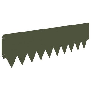 vidaXL Bordure de Pelouse 20 pcs 103 x 30 cm m&eacute;tal Vert olive