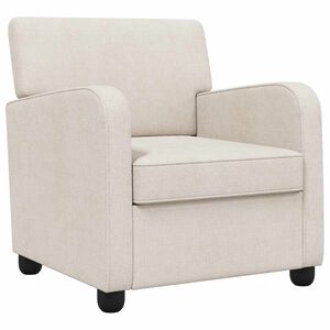 vidaXL Fauteuil Cr&egrave;me Chenille