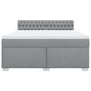 vidaXL Sommier &agrave; lattes de lit avec matelas Gris clair 180x200cm Tissu