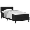 vidaXL Lit &agrave; ressorts avec t&ecirc;te de lit Noir 200 x 90 cm tissu