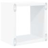 vidaXL &Eacute;tag&egrave;res cube murales 6 pcs Blanc et ch&ecirc;ne sonoma 22x15x22 cm