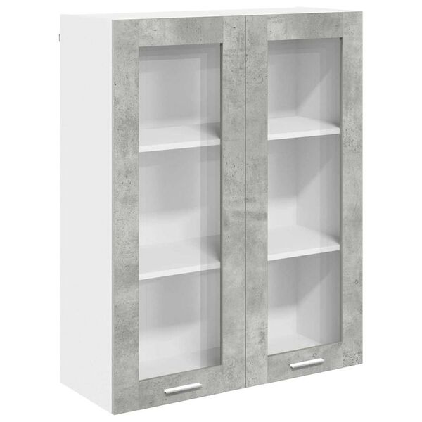 vidaXL Armoire suspendue Gris b&eacute;ton 80 x 31 x 100 cm Bois d'ing&eacute;nierie