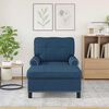 vidaXL Chaise longue avec coussin Bleu 91 x 157 x 91 cm tissu