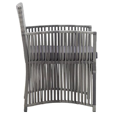 vidaXL Fauteuils de jardin coussins lot de 2 Anthracite Résine tressée