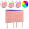 vidaXL T&ecirc;te de lit &agrave; LED Rose 144x5x118/128 cm Velours