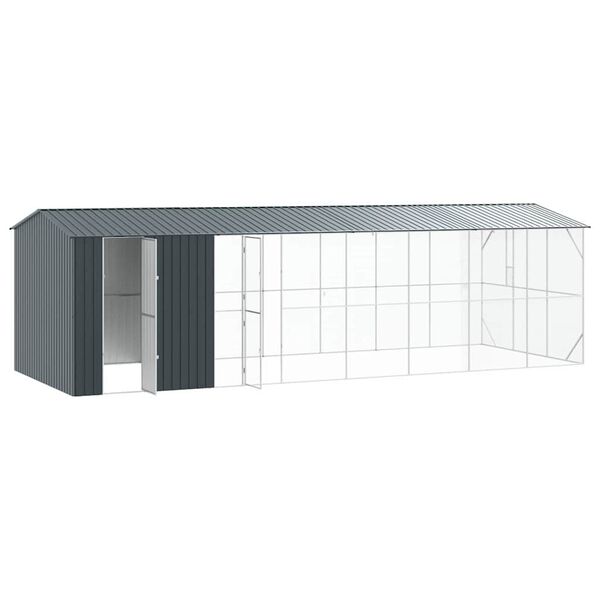 vidaXL Cage pour oiseaux Anthracite 860 x 310 x 247 cm Acier galvanis&eacute;