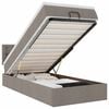 vidaXL Lit ottoman avec matelas taupe 100x200 cm tissu