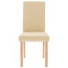 vidaXL Chaises &agrave; manger lot de 6 cr&egrave;me tissu