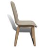 vidaXL Chaises &agrave; manger lot de 4 beige tissu et ch&ecirc;ne massif