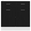 vidaXL Armoire suspendue avec tiroir Ch&ecirc;ne noir 80 x 31 x 81,5 cm
