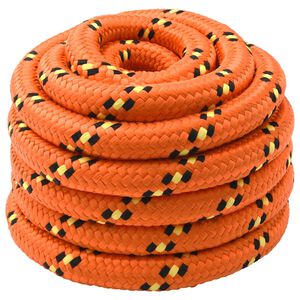 vidaXL Corde de bateau 50 m 3 Orange PP