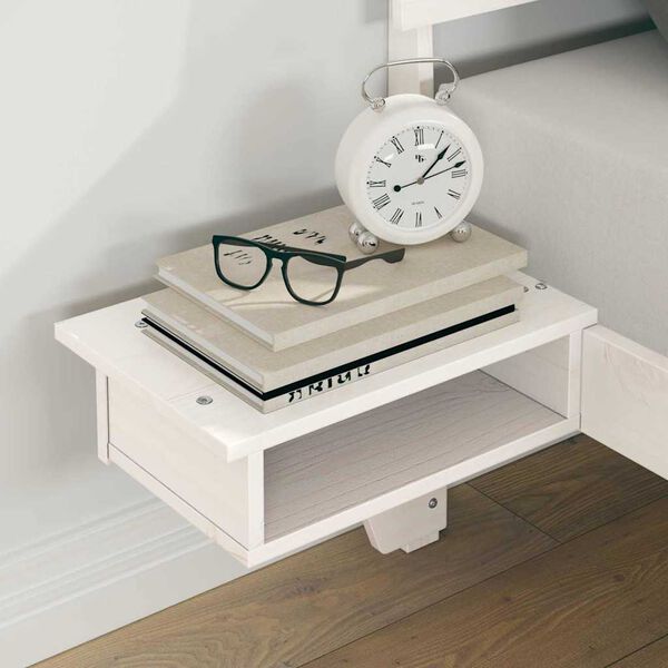 vidaXL Cadre de lit avec t&ecirc;te de lit Blanc 160 x 200 cm Pin massif