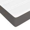 vidaXL Sommier &agrave; lattes de lit avec matelas Gris 180x200 cm Similicuir