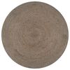 vidaXL Tapis fait à la main Jute Rond 120 cm Gris