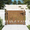 vidaXL Portail de jardin 100x75 cm en acier Corten avec motif gazon