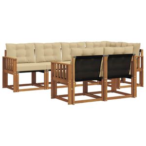 vidaXL Ensemble de canap&eacute;s d'ext&eacute;rieur 7 pc Naturel et Beige
