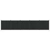 vidaXL Panneau de cl&ocirc;ture 5 pc 880 x 186,5 cm WPC et Aluminium Noir