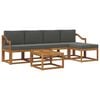 vidaXL Ensemble de canap&eacute;s d'ext&eacute;rieur 6 pc Naturel et Anthracite