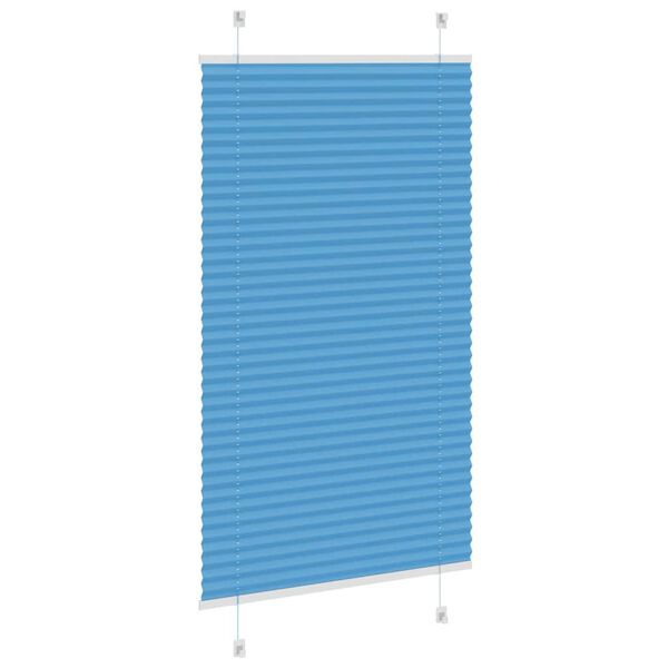 vidaXL Store pliss&eacute; bleu 75x150 cm largeur du tissu 74,4 cm polyester