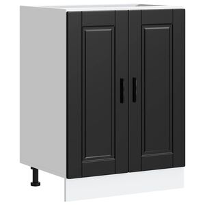 vidaXL Armoire de cuisine Porto noir bois d'ing&eacute;nierie